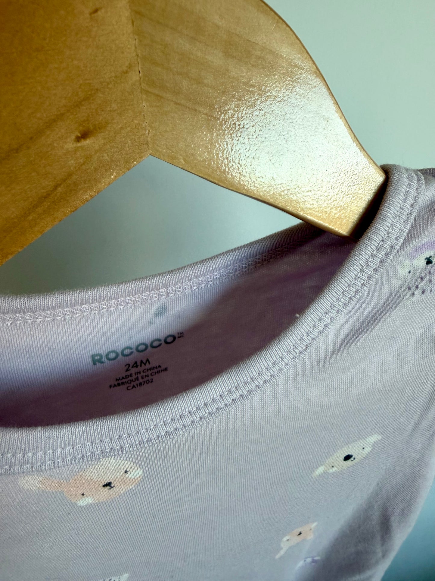 Light Purple Animal Faces Bodysuit / 24m