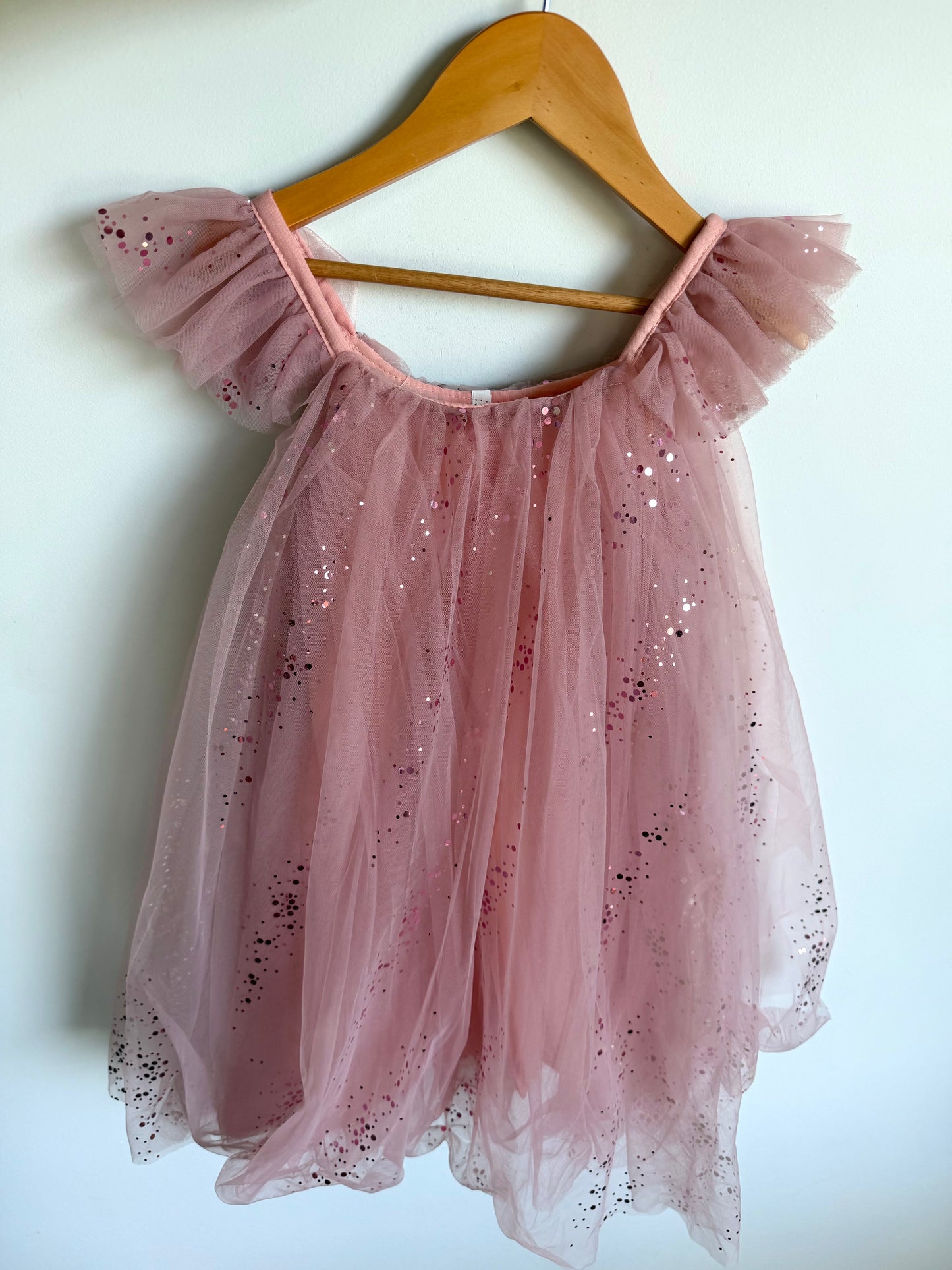 Pink Sparkly Tulle Dress / 5-6T