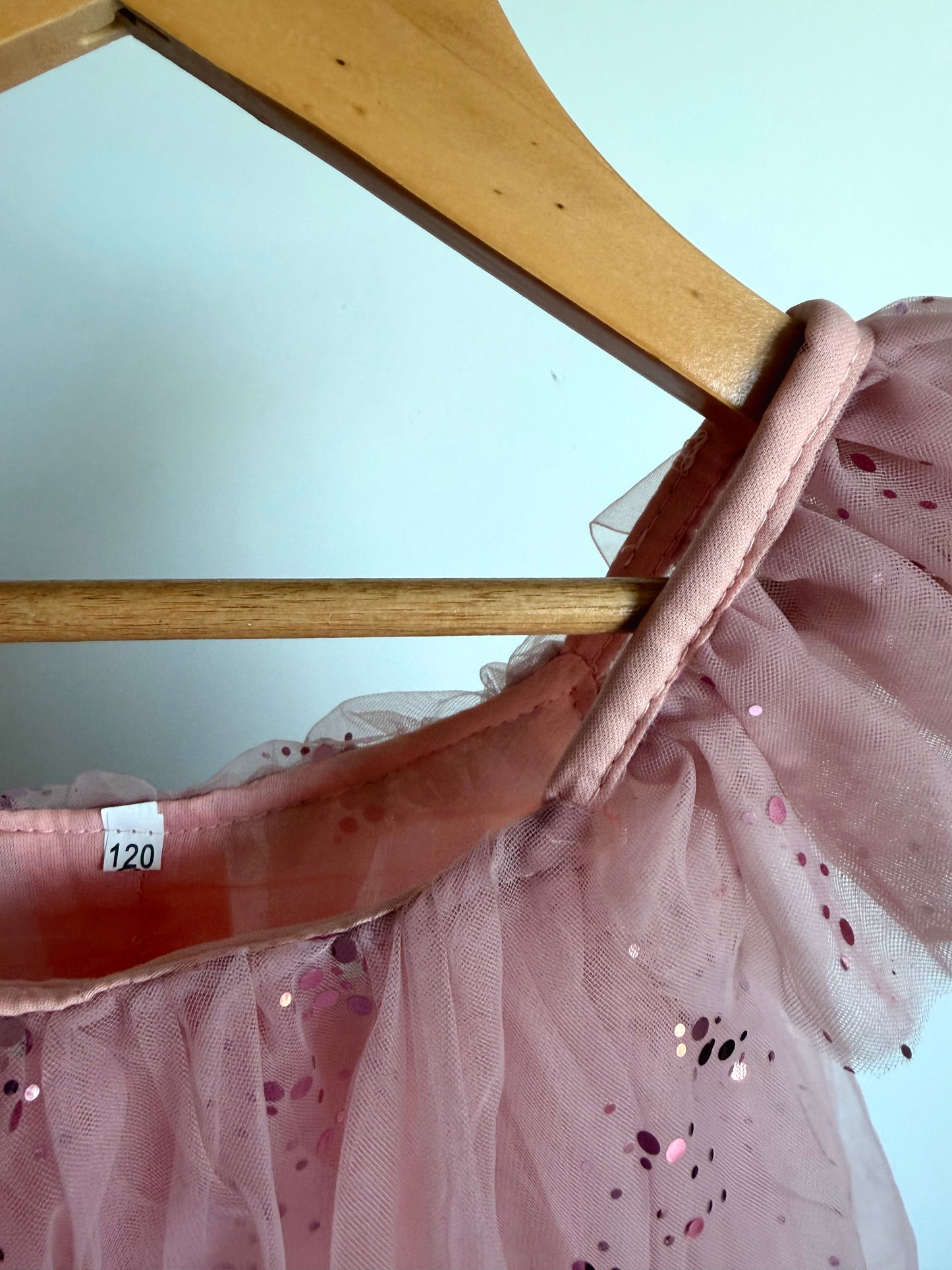 Pink Sparkly Tulle Dress / 5-6T
