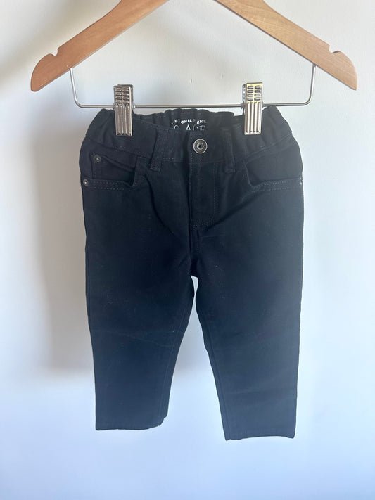 Black Skinny Jeans with Adjustable Waist / 2T