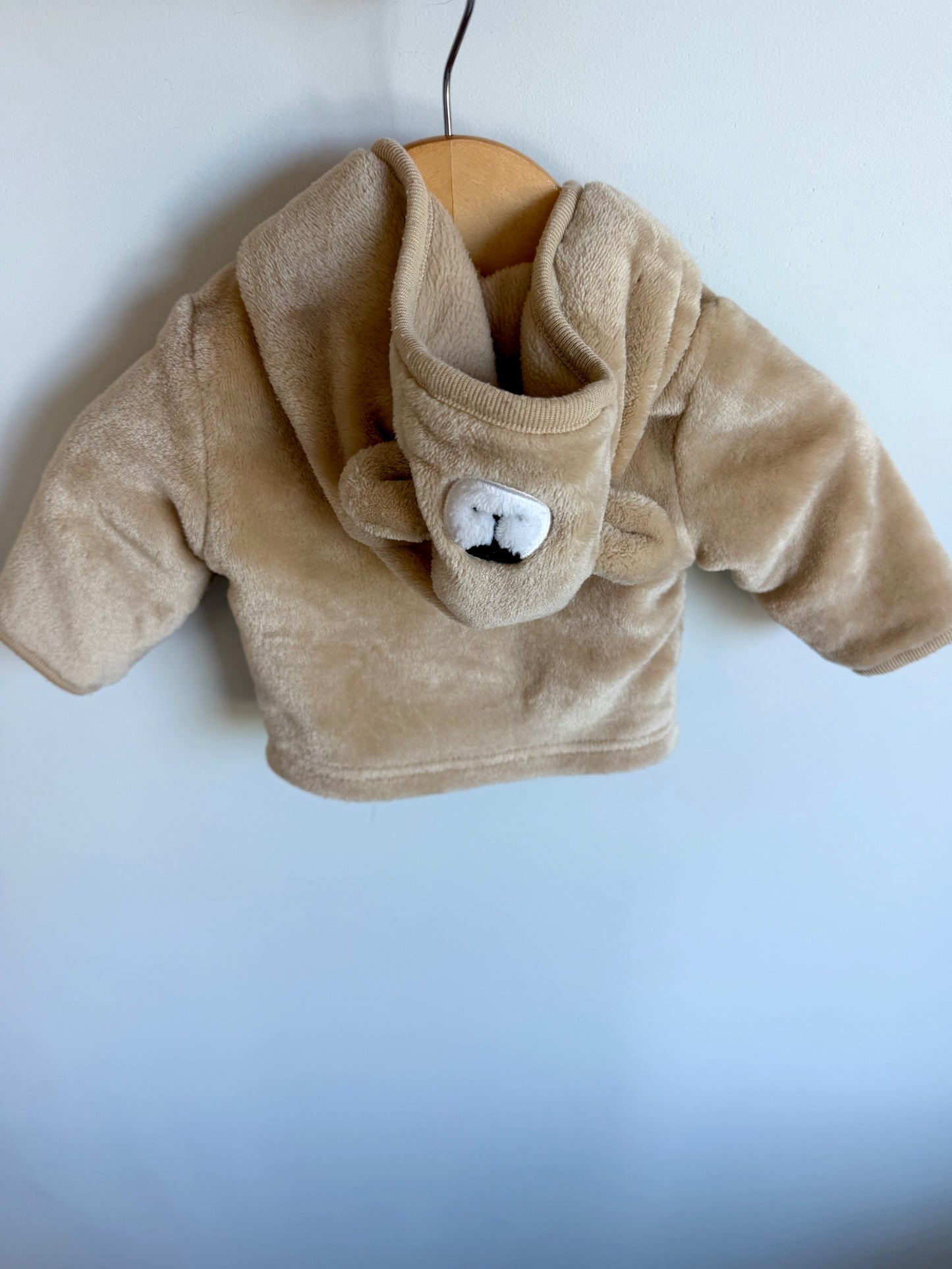 Tan Bear Hoodie Sweater / 0-3m