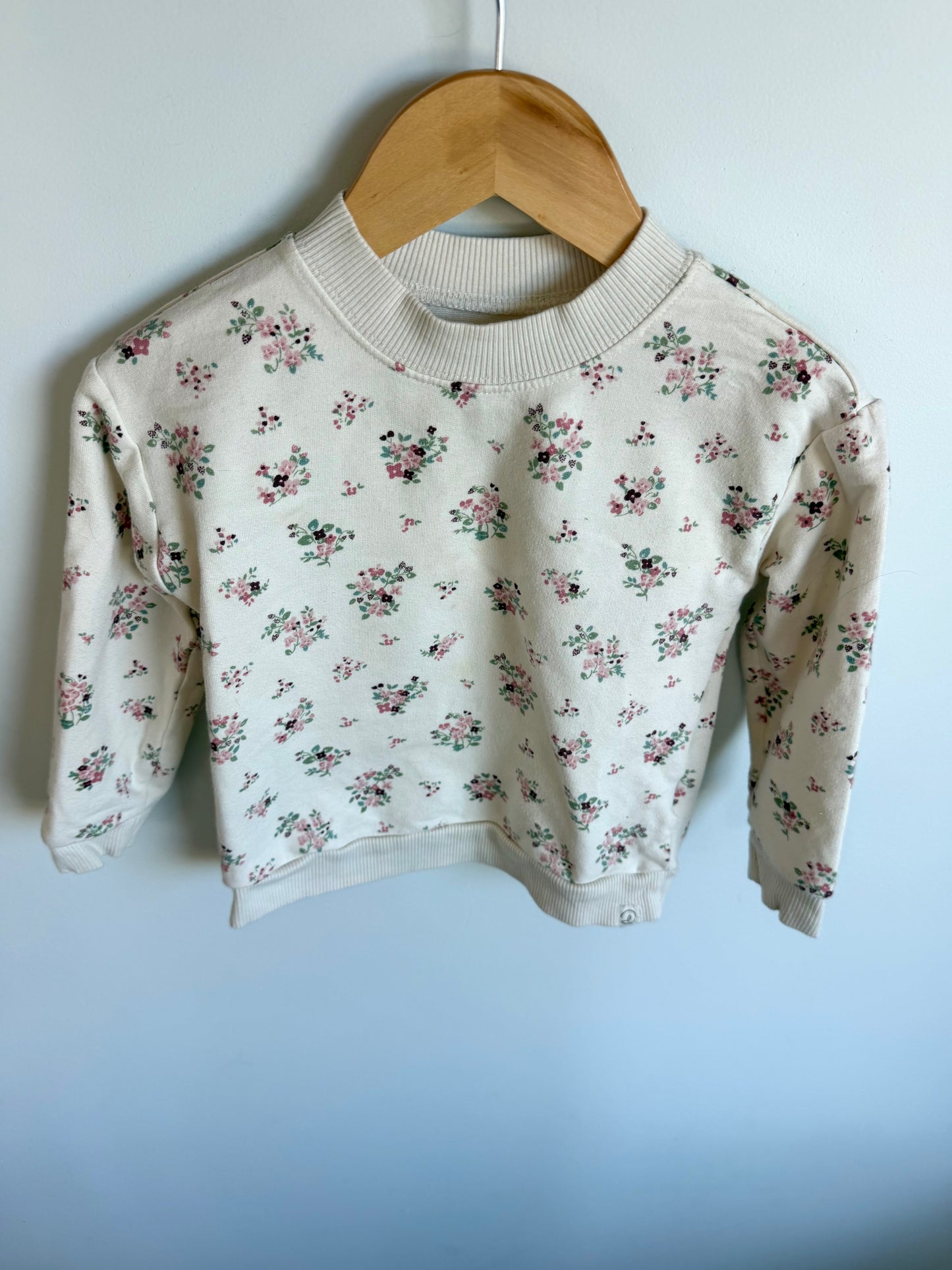 Mock Neck Floral Sweater / 24m