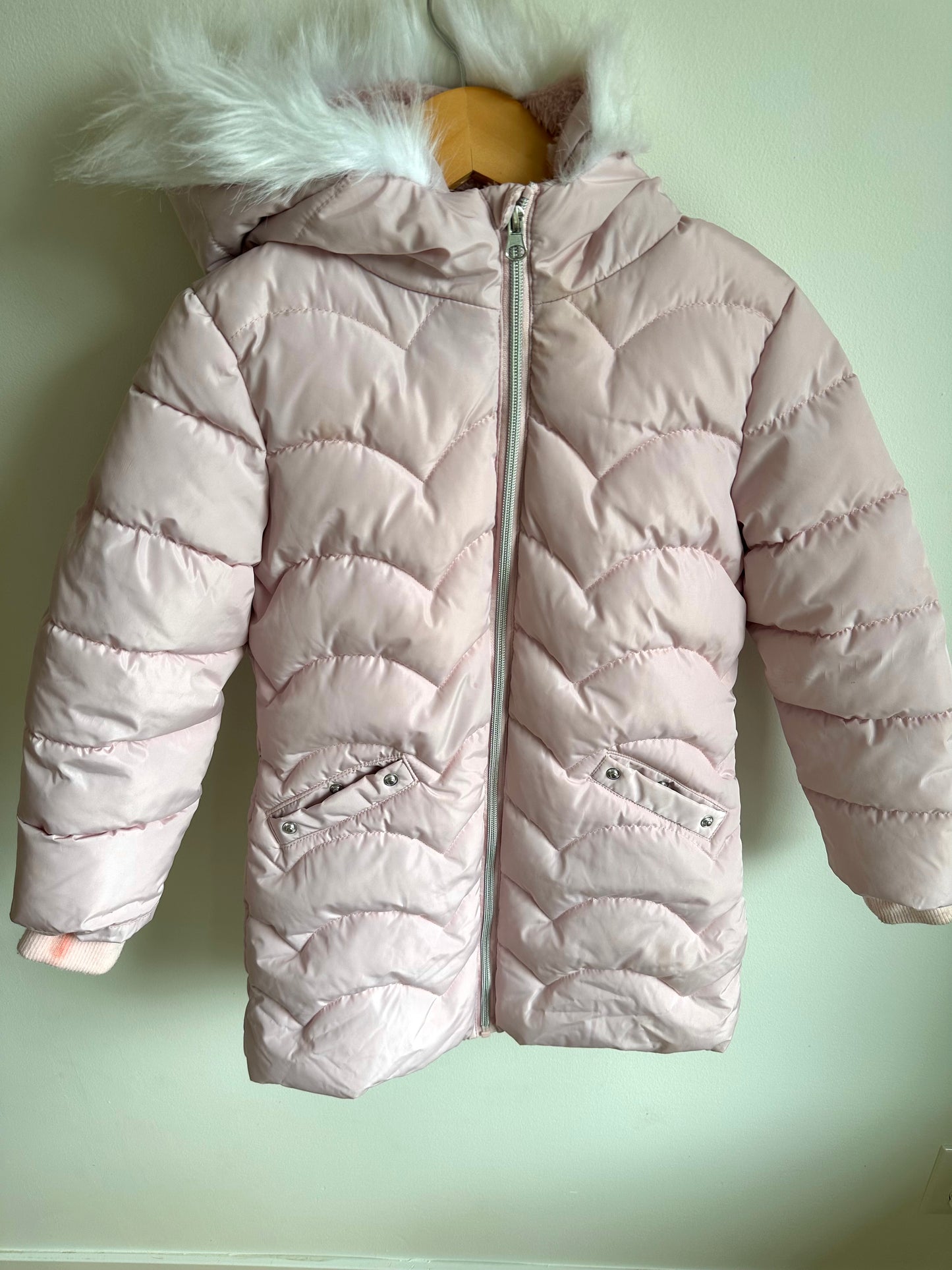 Pink Hooded Winter Coat / 6 years