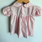 Vintage Pink Floral Embroidered Dress / 12m