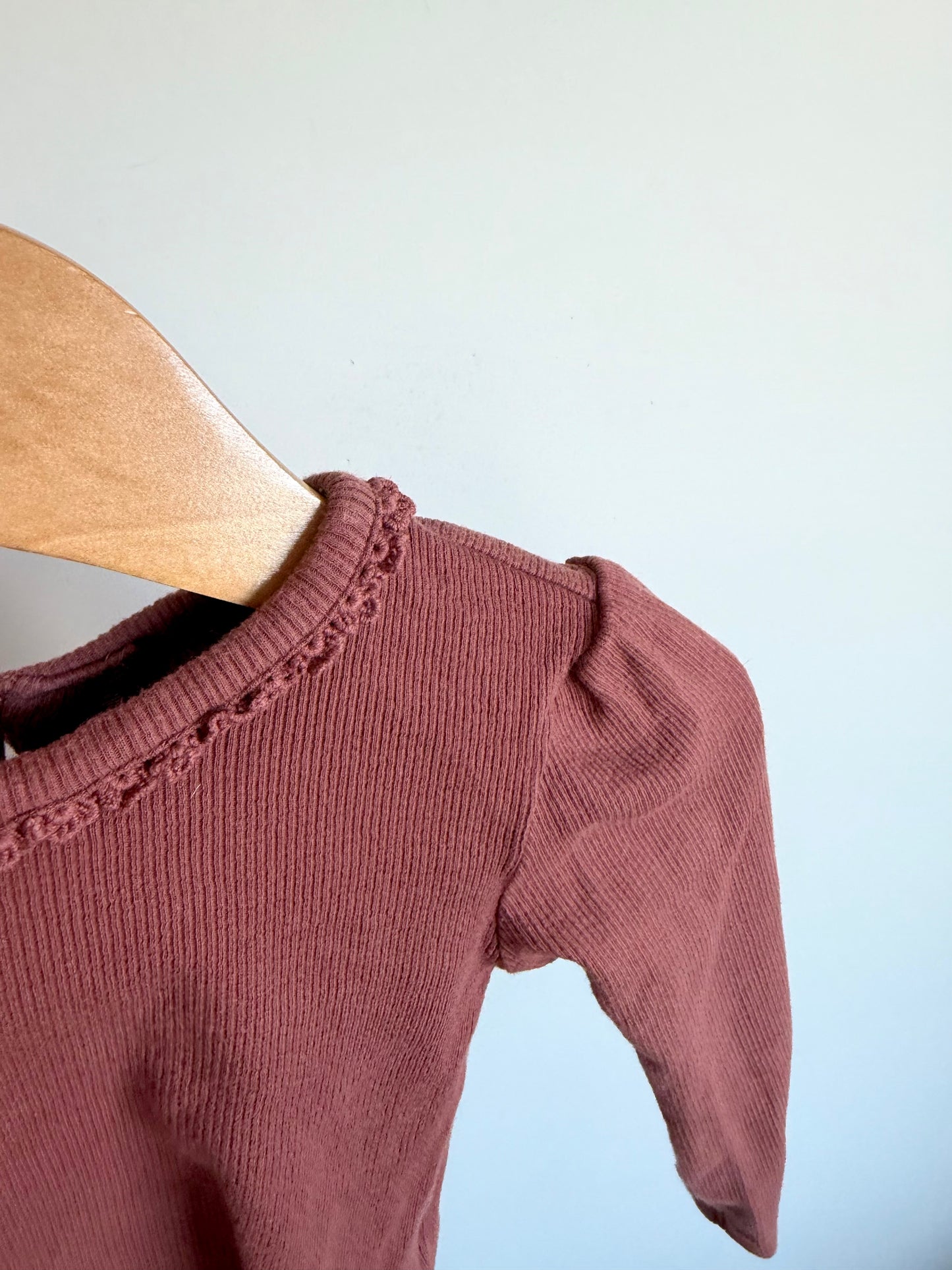 Long Sleeve Lace Neck Line Top / 24m