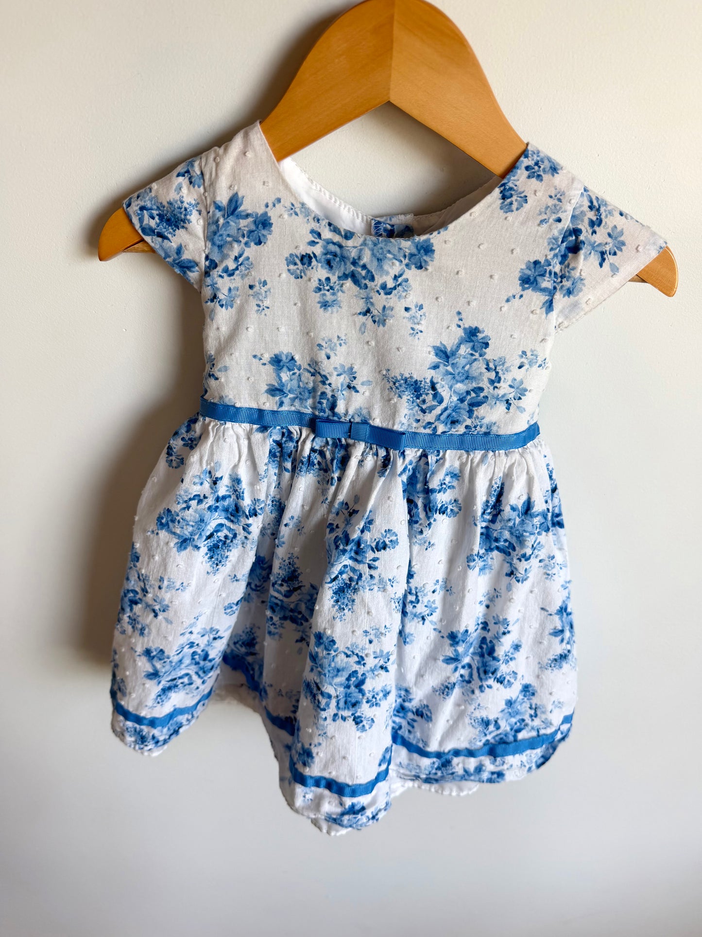 Blue Floral Dress / 18-24m