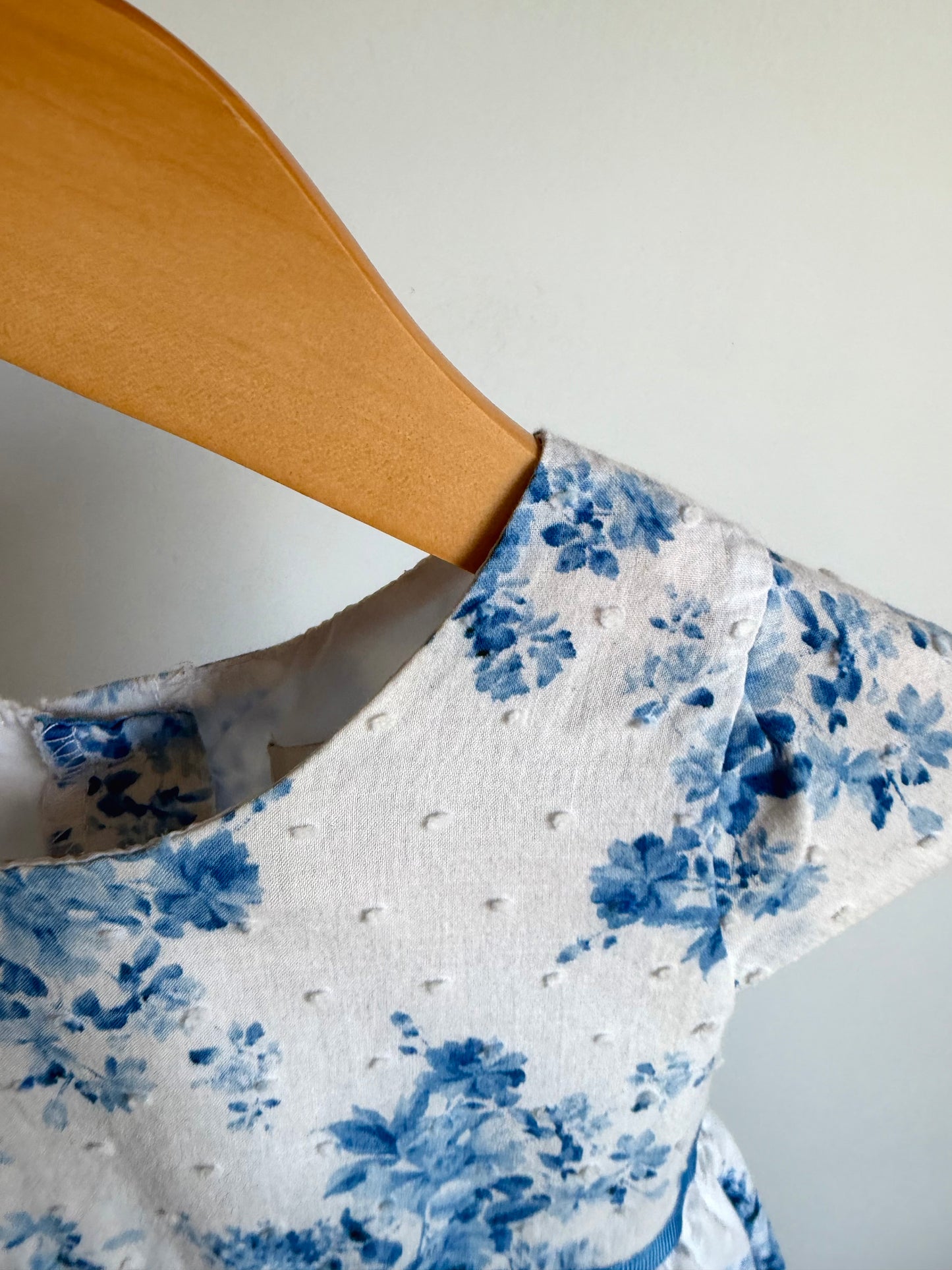 Blue Floral Dress / 18-24m