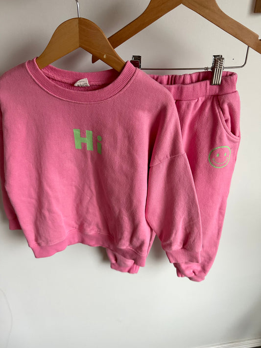 Pink Hi Crew + Joggers Set (PLAY)/ 5 years