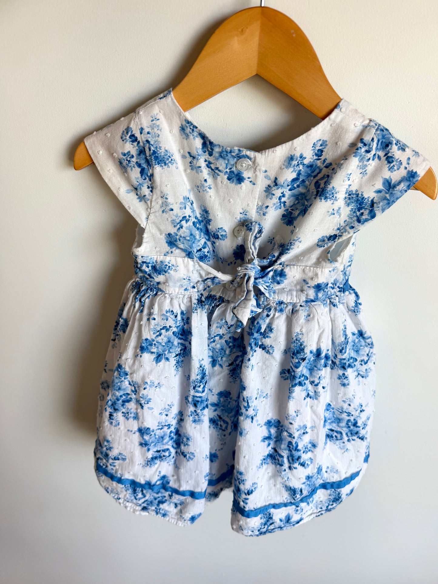 Blue Floral Dress / 18-24m