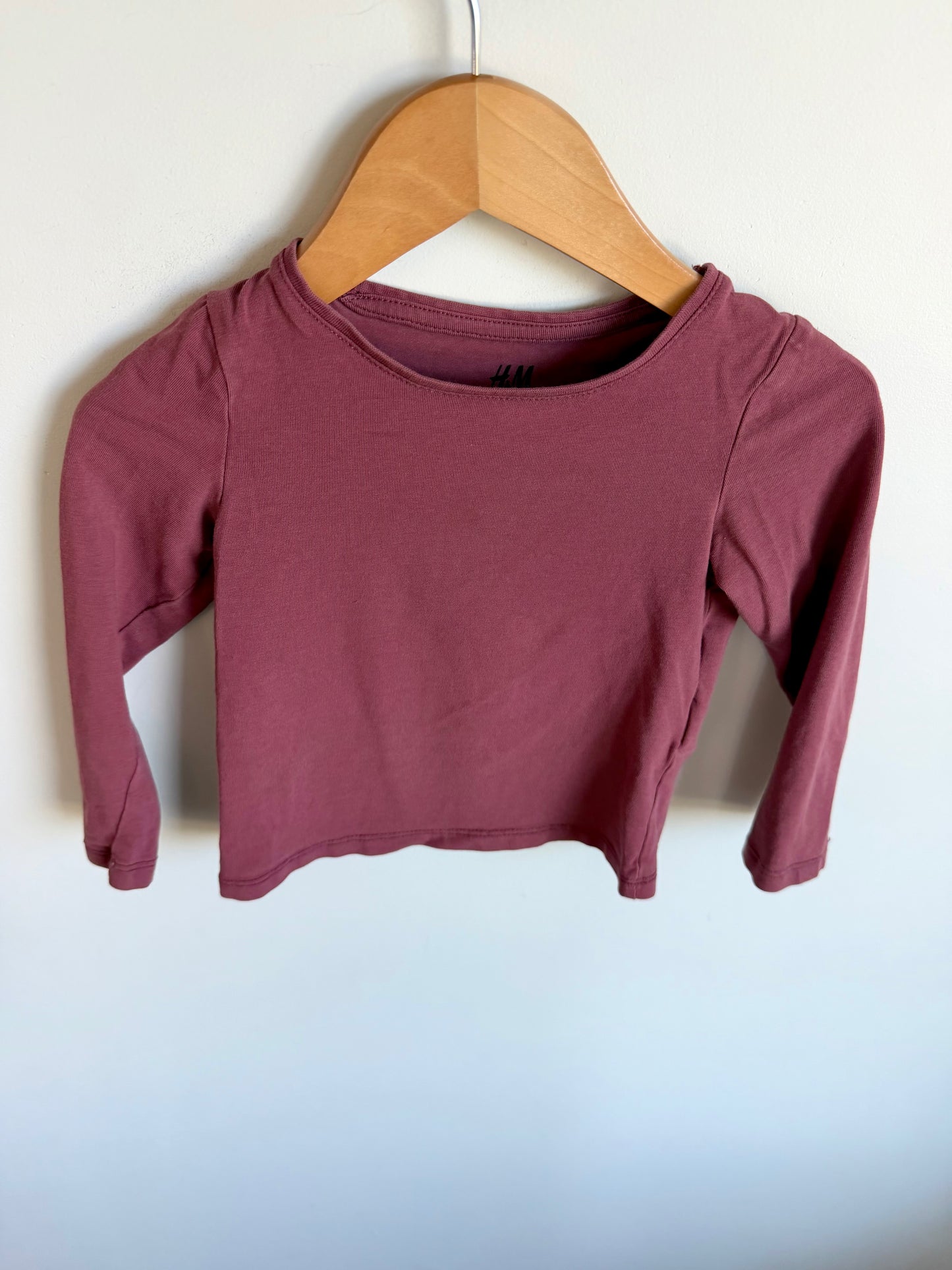 H&M Plum Long Sleeve Top / 18-24m
