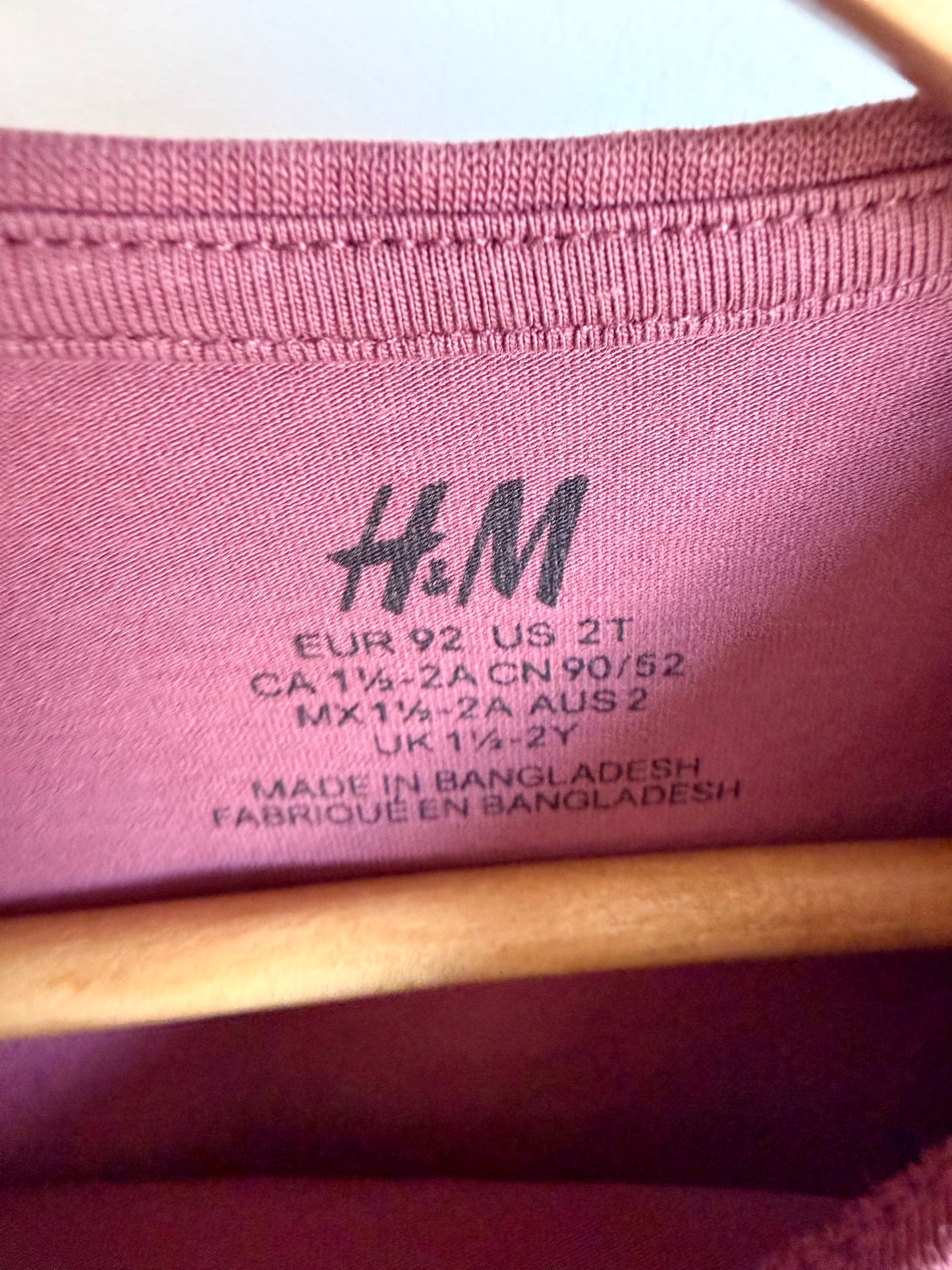H&M Plum Long Sleeve Top / 18-24m