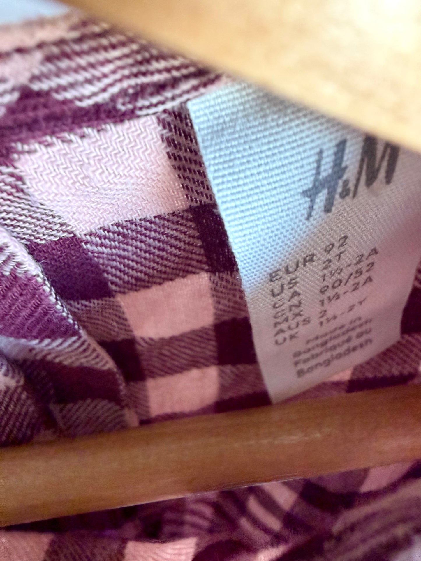Checkered Grape Long Sleeve Top / 18-24m