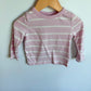 Pink Long Sleeve Striped Top / 12-18m