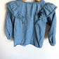 Chambray Ruffle Long Sleeve Top / 2T