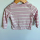 Pink Long Sleeve Striped Top / 12-18m