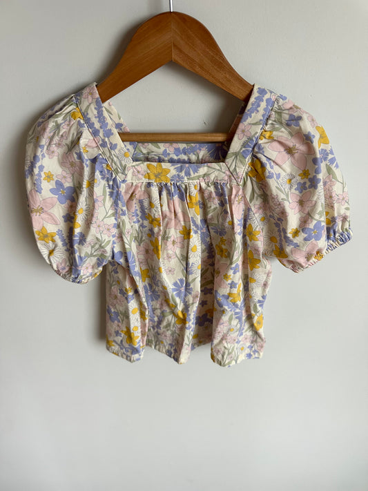 Floral Puff Sleeve Top / 6 years