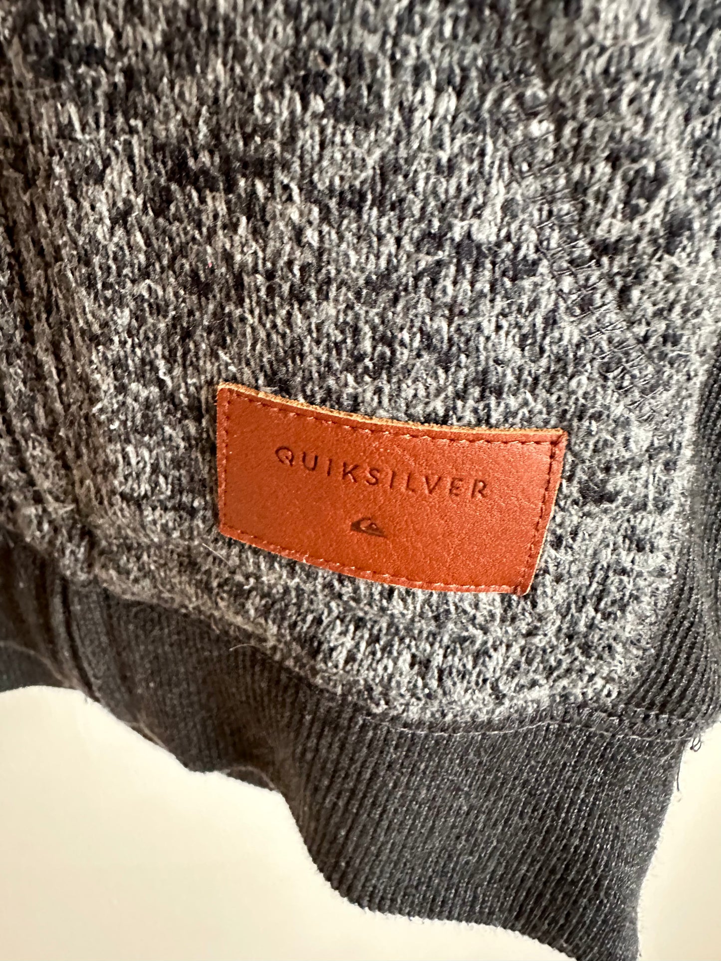 Thick Grey Quiksilver Zip Hoodie / 2T