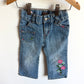 Floral Embroidered Jeans with Adjustable Waist / 2T