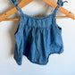 Chambray Bow Strap Top / 18-24m