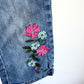 Floral Embroidered Jeans with Adjustable Waist / 2T