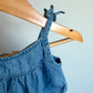 Chambray Bow Strap Top / 18-24m