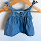 Chambray Bow Strap Top / 18-24m
