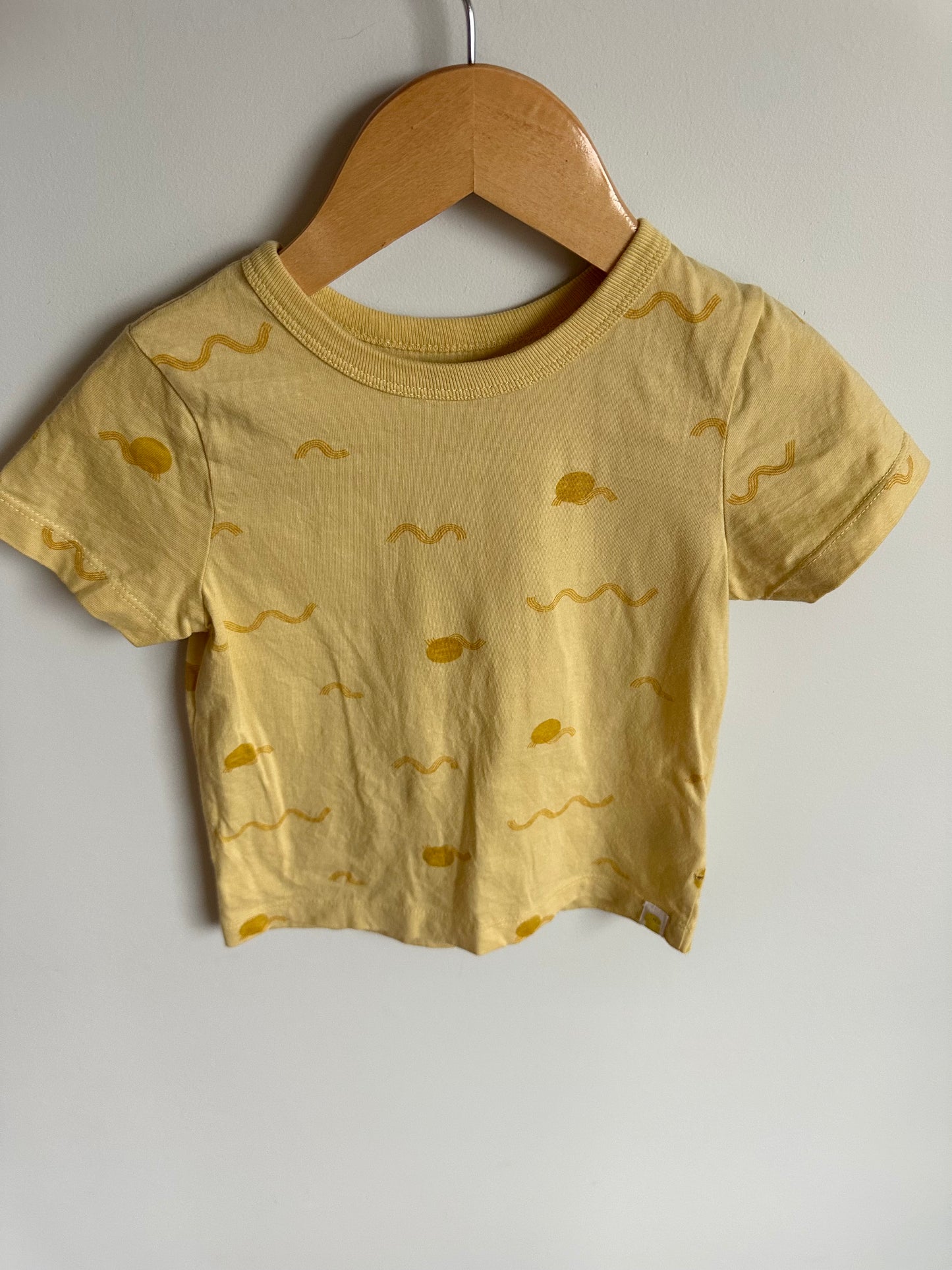 Organic Yellow Patterned T-shirt / 2T