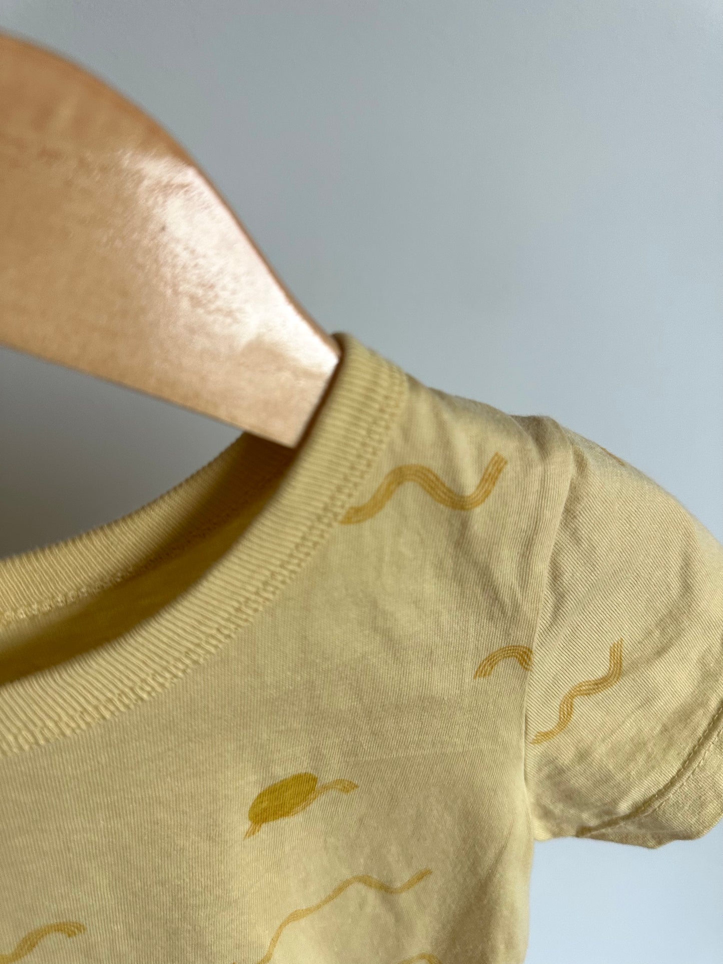 Organic Yellow Patterned T-shirt / 2T