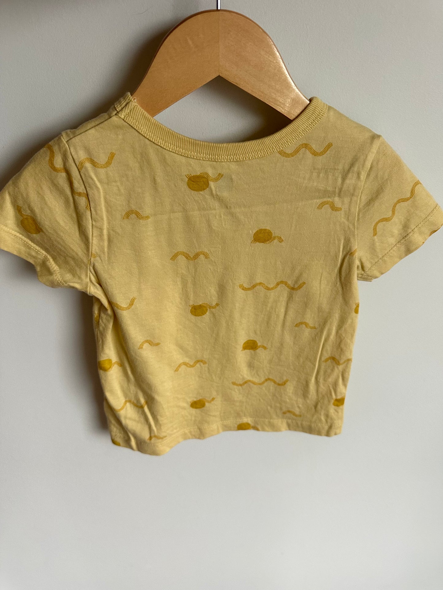 Organic Yellow Patterned T-shirt / 2T