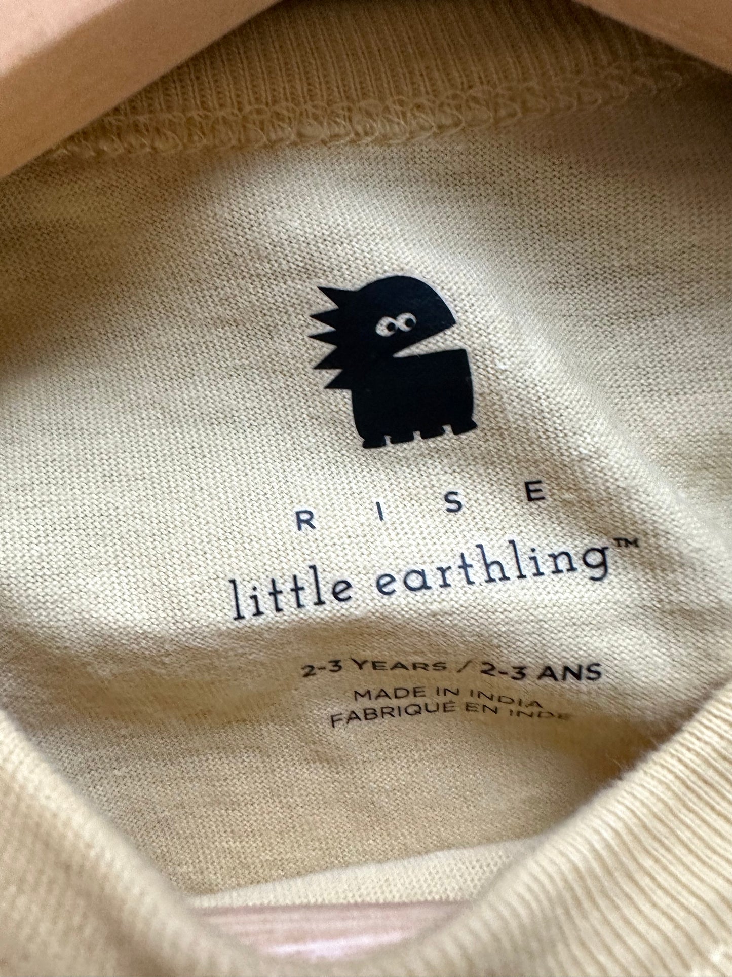 Organic Yellow Patterned T-shirt / 2T