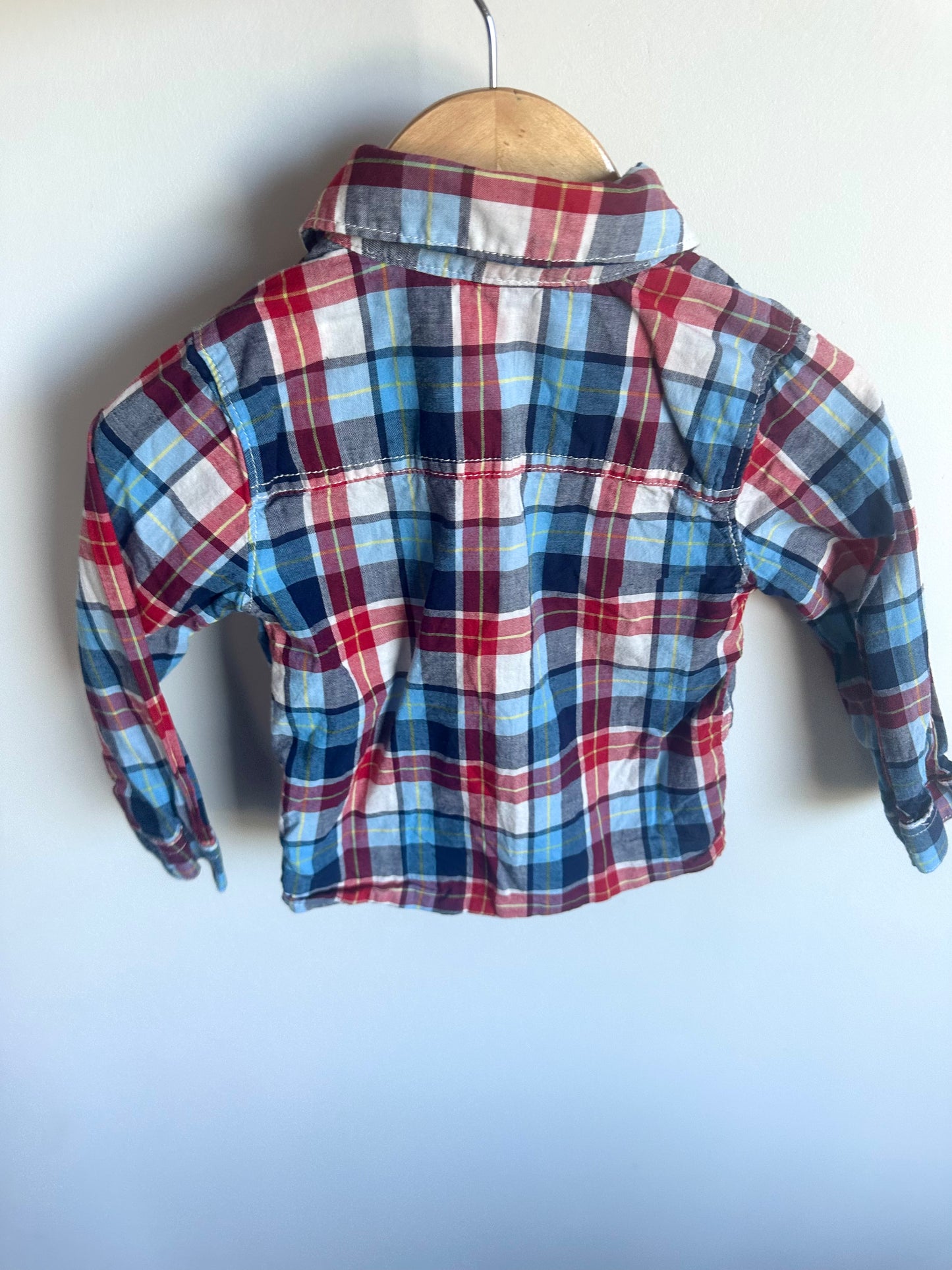 Carter's Plaid Button Up Long Sleeve / 24m