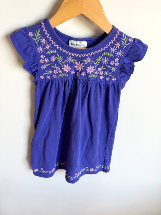 Purple Embroidered Dress / 6 years