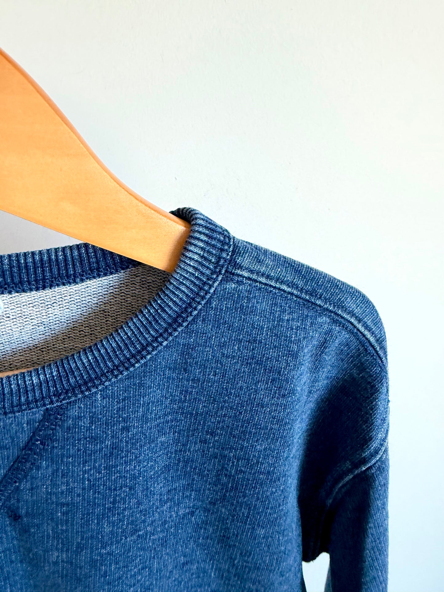 Gap Blue Faux Denim Crewneck / 3-4T