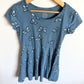 Blue Butterfly Dress / 7-8 years