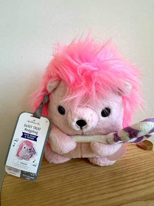 Hallmark Pink Singing Lollipop Hedgehog (No Shipping)