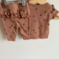 Brown Heart Top + Pants Set / 0m