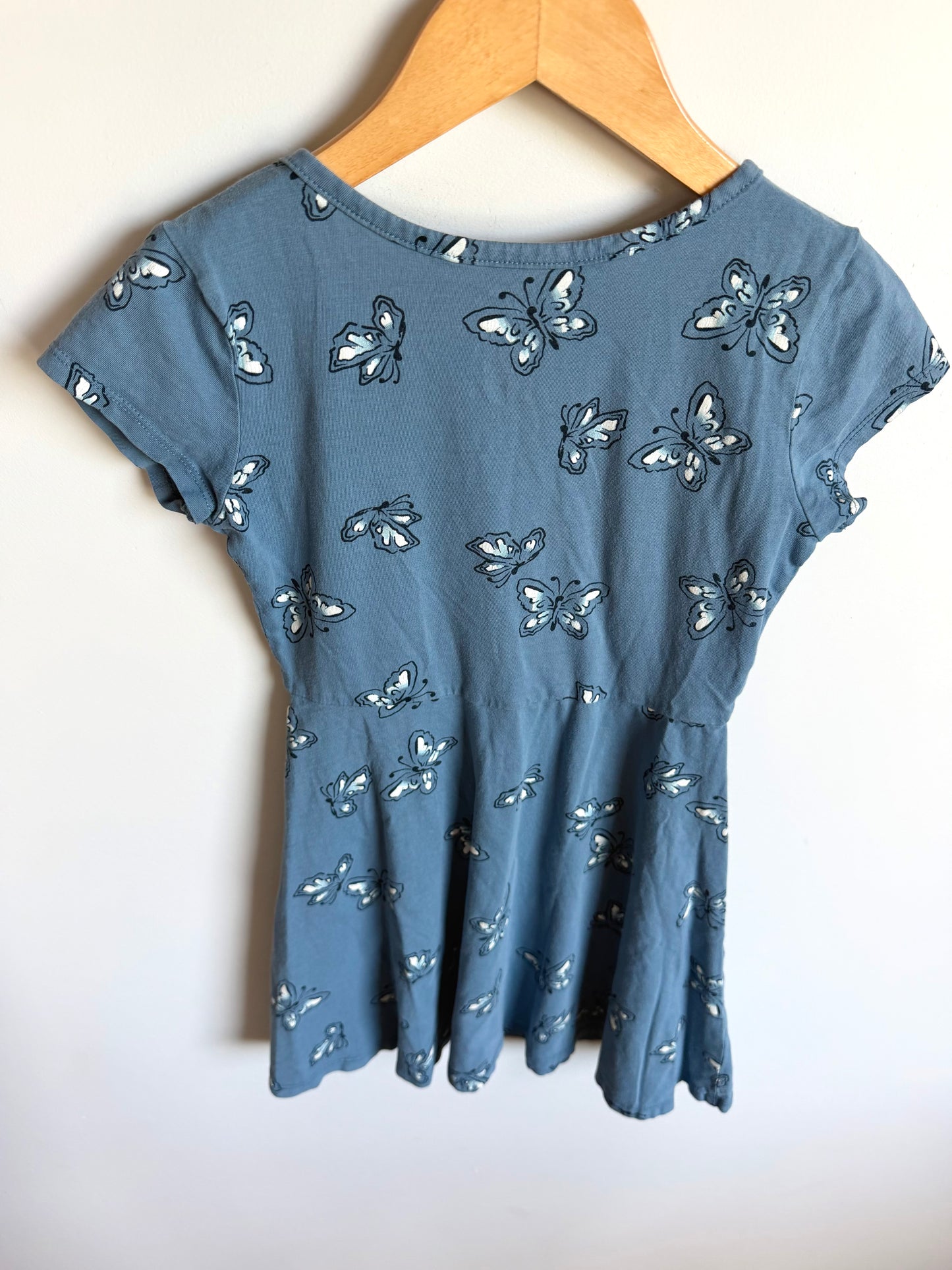 Blue Butterfly Dress / 7-8 years