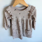 Ribbed Tan Heart Dress / 18-24m