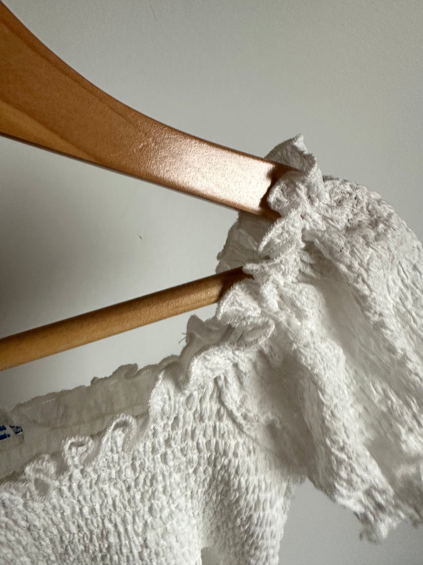 Mayoral White Puff Sleeve Cropped Top / 5 years