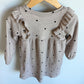 Ribbed Tan Heart Dress / 18-24m