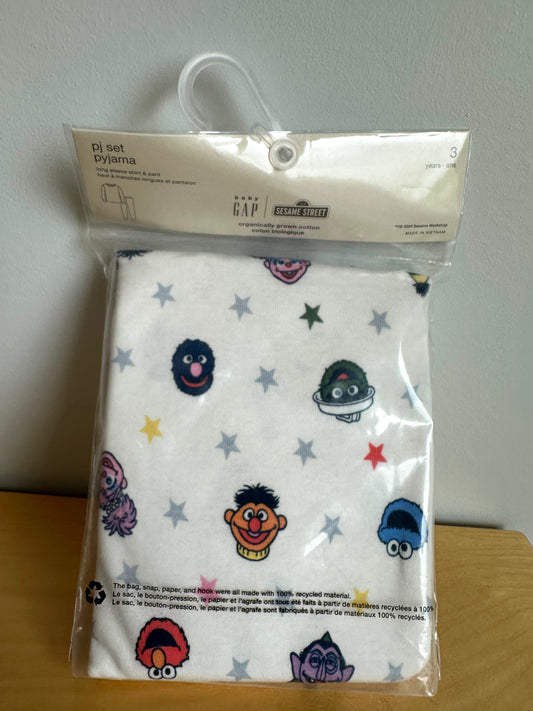 Sesame Street Pj Set (With Tags) / 3T