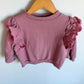 H&M Pink Ruffle Crewneck / 18m-2T