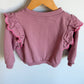 H&M Pink Ruffle Crewneck / 18m-2T