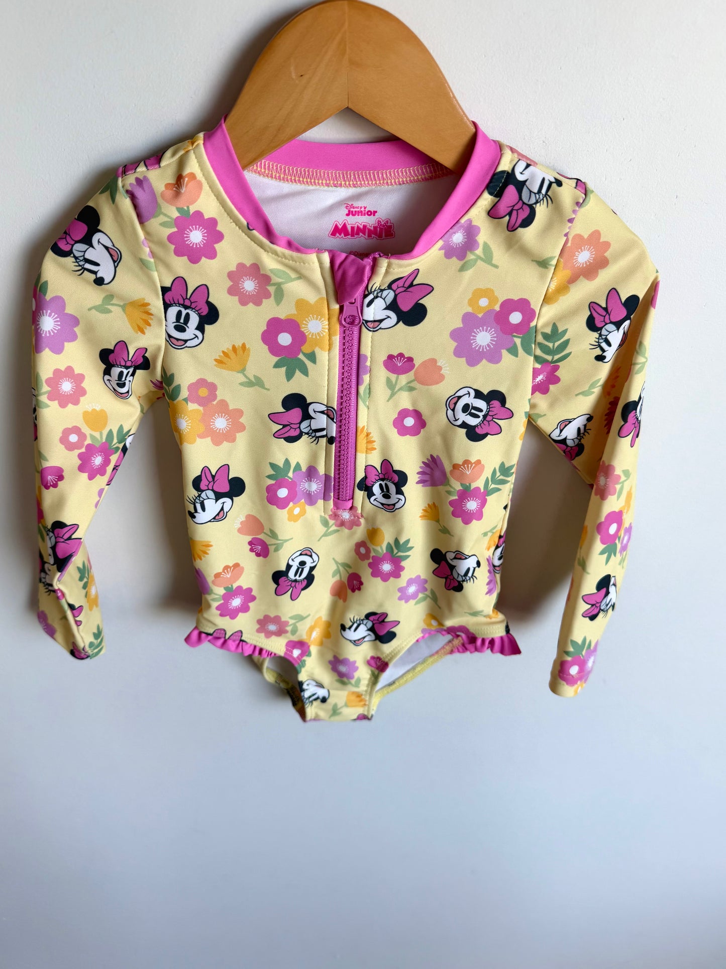 Yellow Minnie Mouse Swimsuit / 2T
