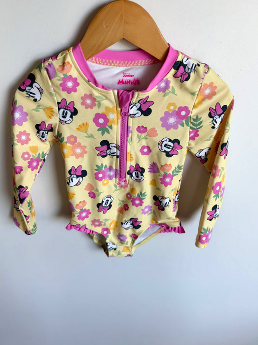 Yellow Minnie Mouse Swimsuit / 2T