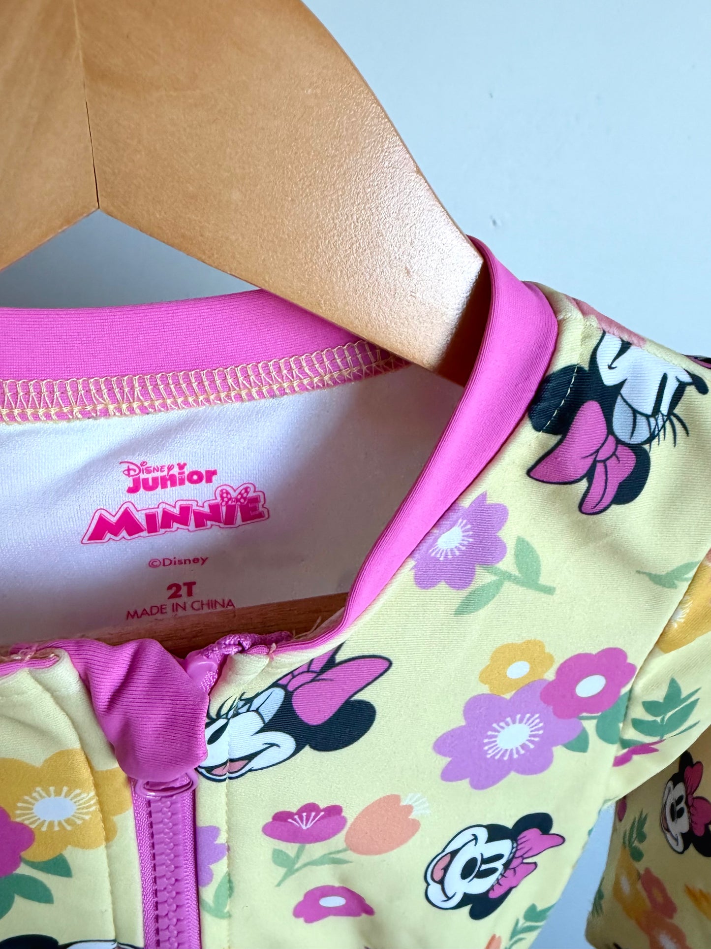 Yellow Minnie Mouse Swimsuit / 2T