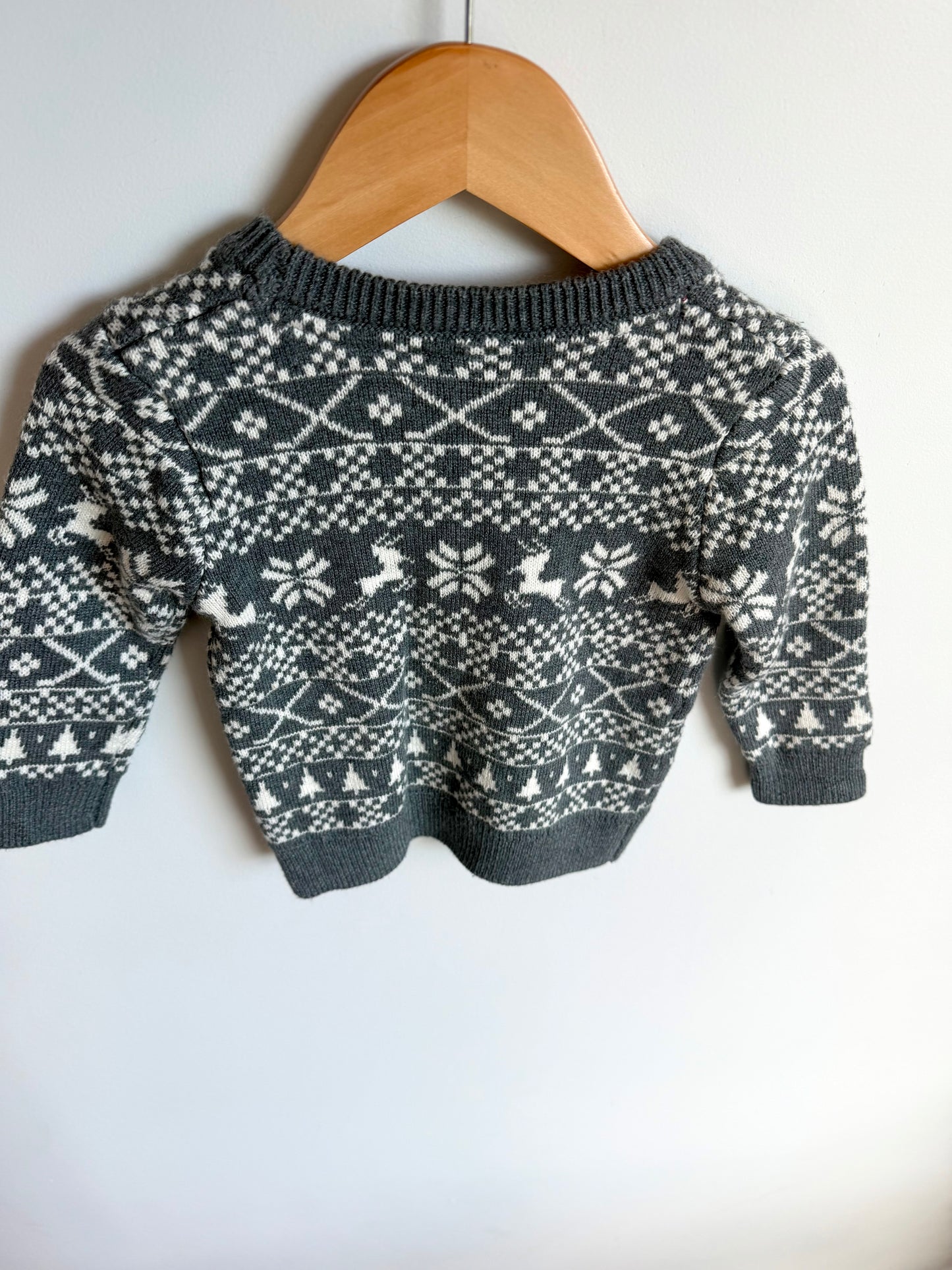 Deer Grey Sweater / 12-18m