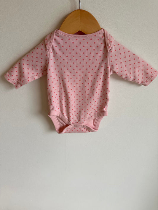 Pink Polka Dot Bodysuit / 0-3m