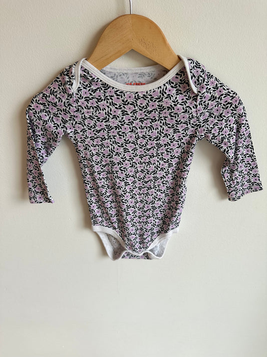 Purple Flowers Bodysuit / 6-12m