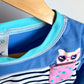 Cat Pocket Swim Top + Dotted Shorts Set / 4T